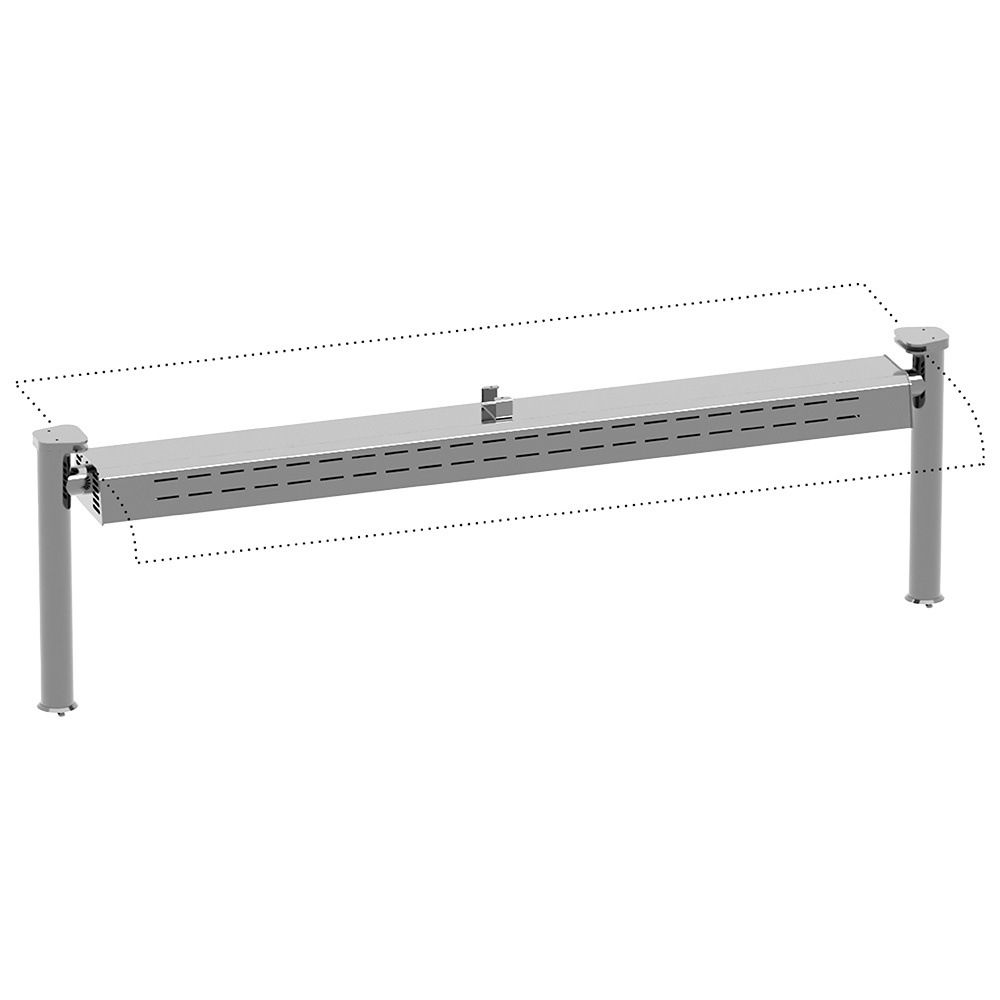 Diamond support with heated handrail/halogen lighting