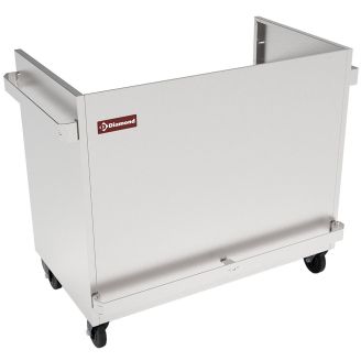 Diamond Rustfrit st&aring;lfod p&aring; hjul til vitrine vbme-3x