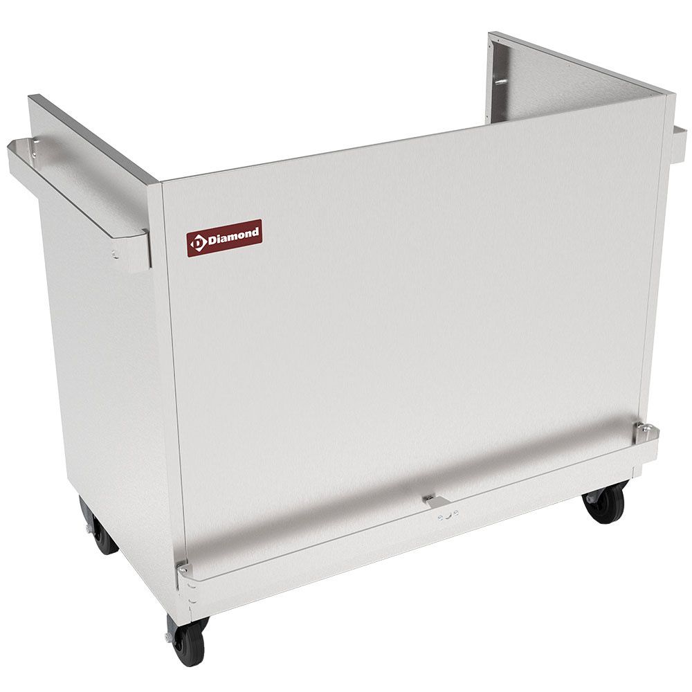 Diamond Base de acero inoxidable con ruedas para vitrina vbme-3x