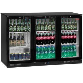 Diamond chłodziarka do butelek, wentylowana, &bdquo;bar z tyłu&rdquo;, 3 drzwi wahadłowe