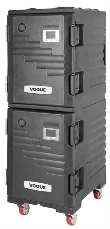 Vogue 绝缘GN箱，双前装式，黑色，1/1 GN