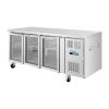 Polar U-series 3-door refrigerated workbench with glass doors - UA069 - 302L