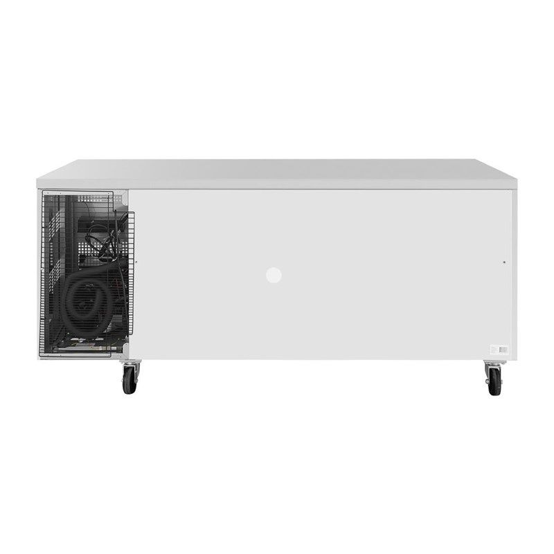 Polar U-series 3-door refrigerated workbench with glass doors - UA069 - 302L