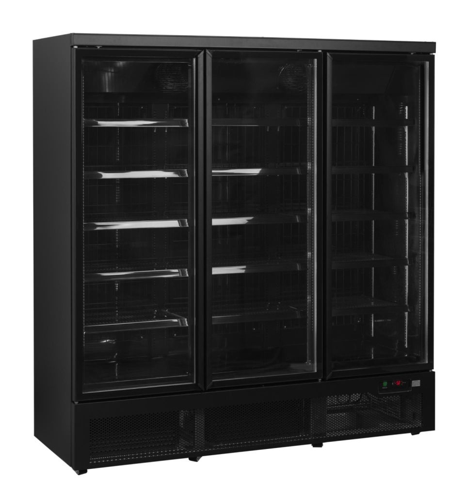 NordCap Gefrierschrank mit Glast&uuml;r ATOM MAXI 3T-BB