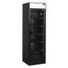 NordCap Refrigerador con puerta de cristal KU 385 G-CP II NEGRO