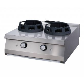 Maxima Queimador Wok de Alta Resist&ecirc;ncia - 2 x &Oslash; 28,5 cm de Di&acirc;metro - Duplo - 70 cm de Profundidade - A G&aacute;s