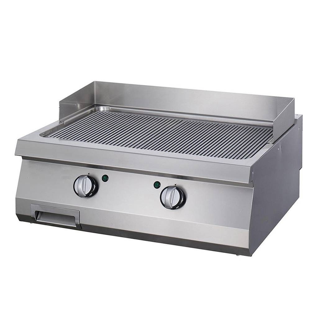 Maxima Heavy Duty Grill Plate - Grooved - Double - 70 cm Deep - Electric