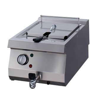 Maxima Heavy Duty Friteuse - 1 x 12 L - Enkel - 70 cm Diep - met Tapkraan - Elektrisch