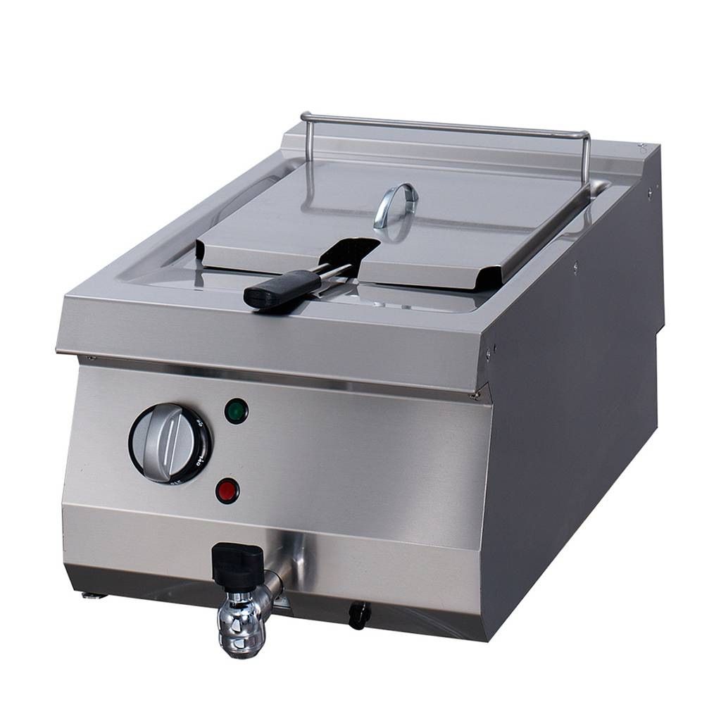 Maxima Heavy Duty Friteuse - 1 x 12 L - Enkel - 70 cm Diep - met Tapkraan - Elektrisch