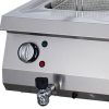 Maxima Friteuse professionnelle - 2 x 12 L - Double - Profondeur 70 cm - Avec robinet - &Eacute;lectrique