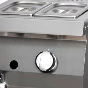 Maxima Kraftig Bain Marie - Enkelt - 70 cm Dyb - Gas