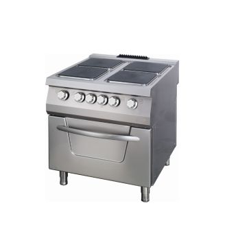 Maxima Premium komfur - 4 blus - dobbelt - 90 cm dyb - inkl. ovn - elektrisk