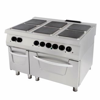 Maxima Premium Fornuis - 6 Pitten - Driedubbel - 90 cm Diep - incl. Oven - Elektrisch