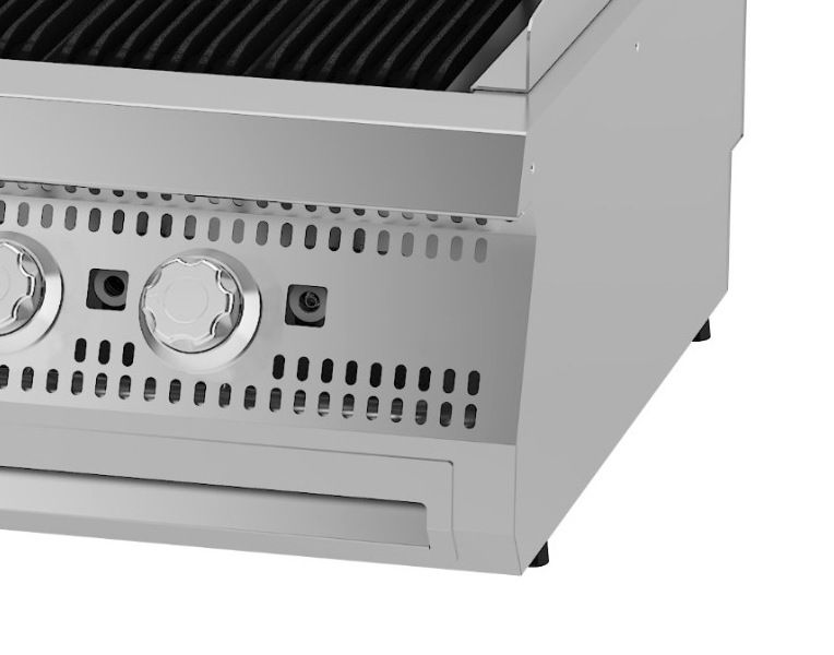 Maxima Barbecue &agrave; charbon Premium - 5 zones - Double - 90 cm de profondeur - Gaz