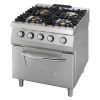 Maxima Premium komfur - 4 blus - dobbelt - 90 cm dyb - inkl. ovn - gas