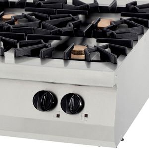 Maxima Premium Kookplaat - 4 Pitten - Dubbel - 90 cm Diep - Gas