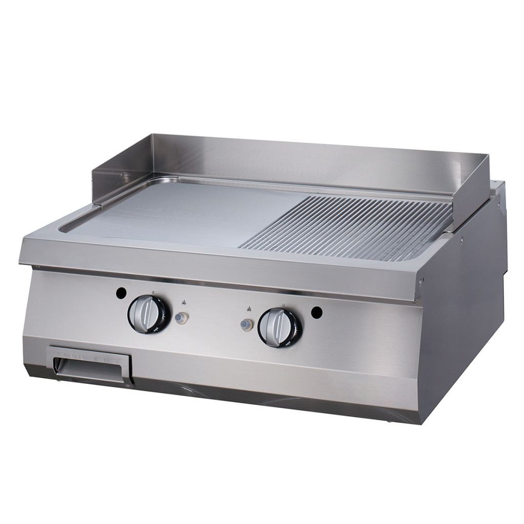Maxima Premium Grillplaat - Half Gegroefd - Dubbel - 90 cm Diep - Gas