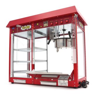 Maxima M&aacute;quina de palomitas de ma&iacute;z &ndash; 150 g &ndash; con vitrina calentadora