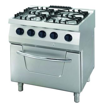 Maxima Kraftig spis - 4 br&auml;nnare - Dubbel - 70 cm djup - 33 kW - Gas inkl. elektrisk ugn