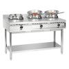 Bartscher gas wokbord - st&aring;ende model, 3 blus