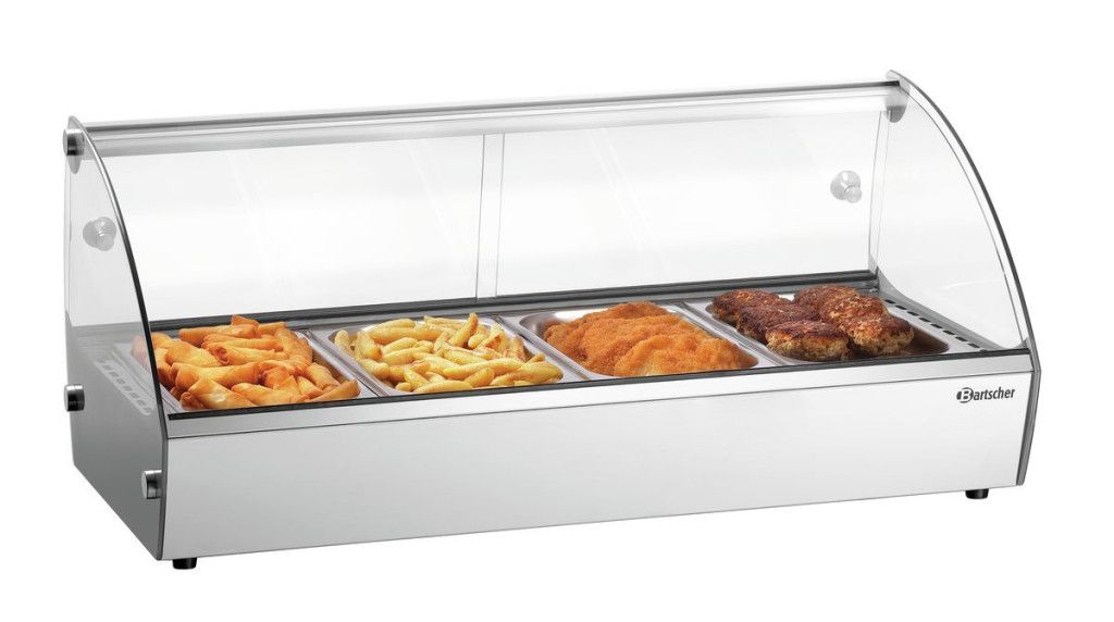 Bartscher heated countertop display case 4x 1/3 GN