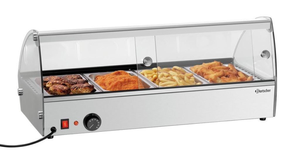 Bartscher heated countertop display case 4x 1/3 GN