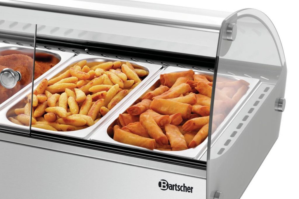 Bartscher heated countertop display case 4x 1/3 GN