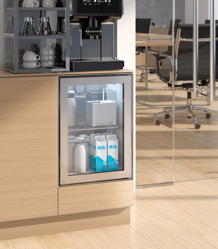 Liebherr Displaykylbar modell rostfritt st&aring;l FKv 503/H48 mj&ouml;lkkylare