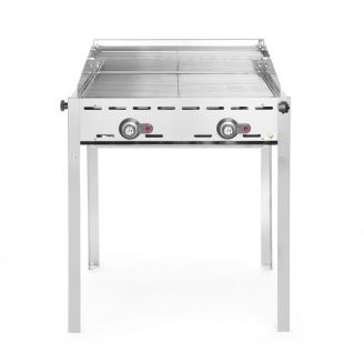 Cocina Hendi Green Fire con 2 quemadores, Profi Line, 2 rejillas GN 1/1, 11,6 kW, 740 x 612 x (alto) 825 mm