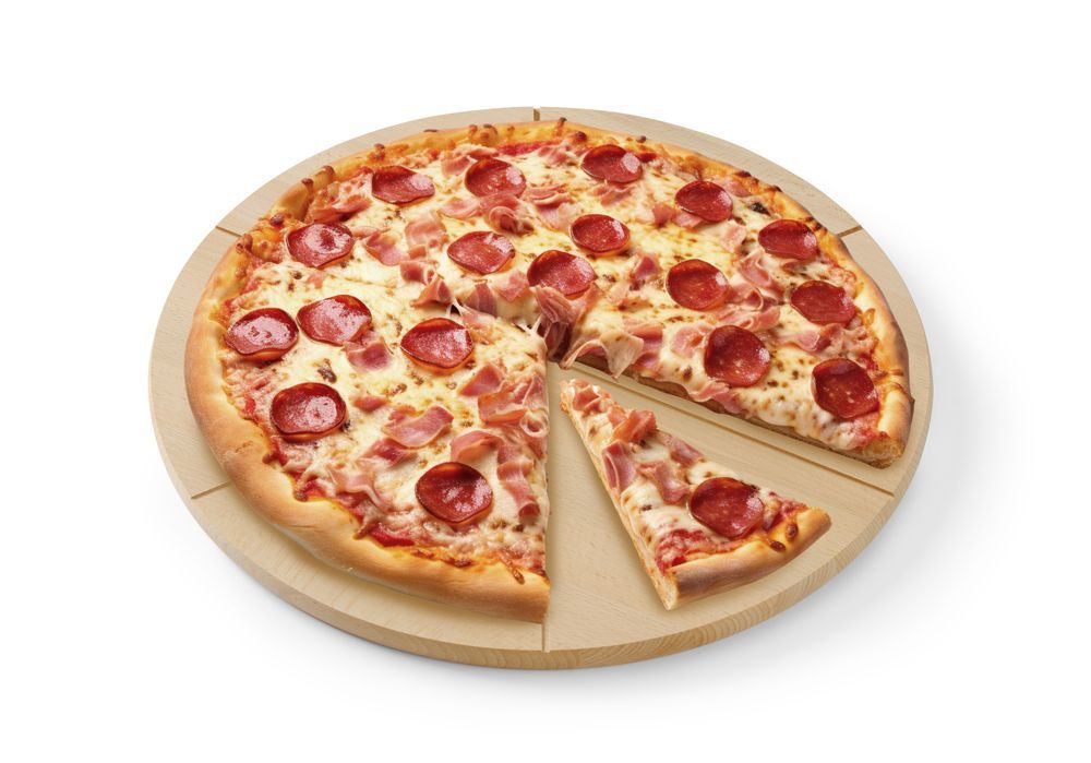T&aacute;bua para pizza Hendi em madeira de faia 350 mm