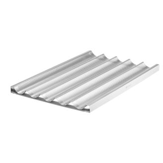 Hendi Baguetteform med 5 fack - Silver - 600x400mm