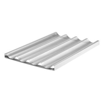 Hendi Baguetteform med 4 fack - Silver - 600x400mm
