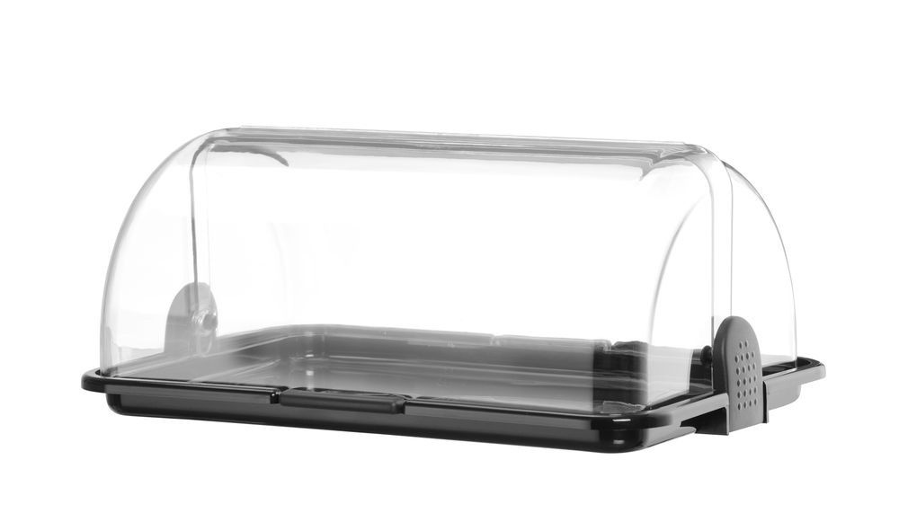 Hendi Rolltop display - Black - 465x315x(H)195mm, Rectangular