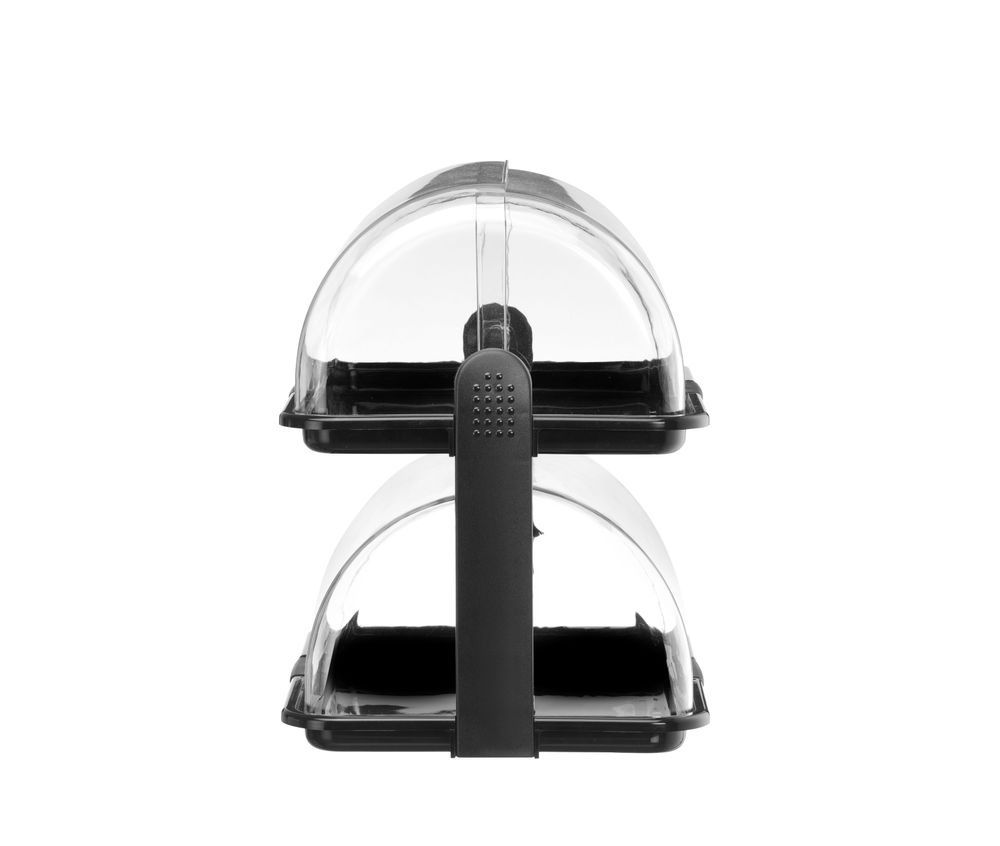 Hendi Vitrine Rolltop - Preta - 380x260x(A)355mm, Retangular