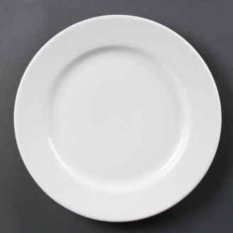 Olympia Whiteware borden met brede rand 31cm