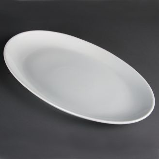 Plat ovale profond Olympia Whiteware 50 cm