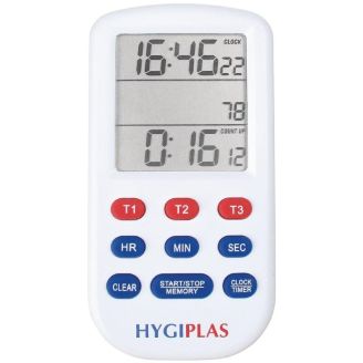 Hygiplas kitchen timer with triple display
