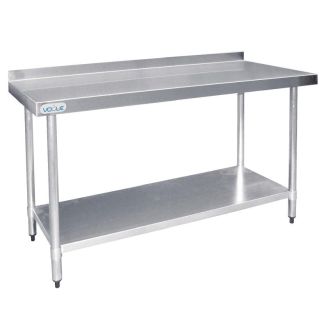 Vogue stainless steel work table with block profile