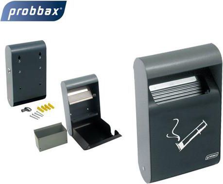 Cinzeiro de parede retangular Probbax 1,5L - 150 bitucas - Preto