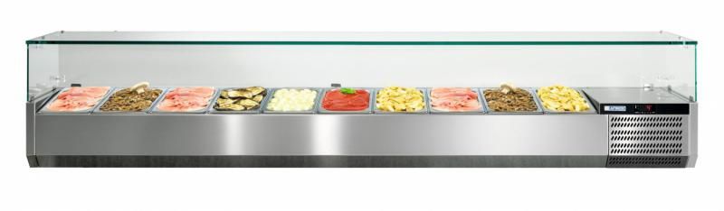 Refroidissement des ingr&eacute;dients Afinox - VRS 2560 / S GN 1/1 - avec structure en verre
