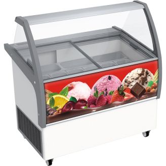 Combisteel scoop ice cream counter 9x5 ltr