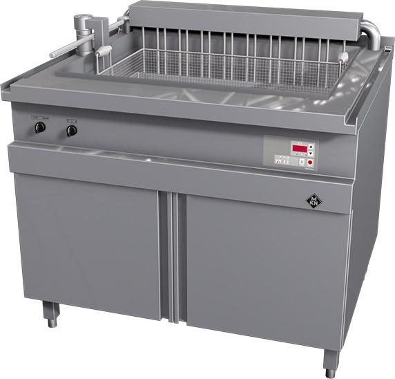 Fritadeira el&eacute;trica a granel MKN, motor basculante para a esquerda - Eco Control K&Ouml;LN