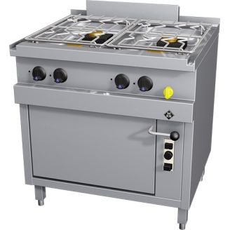 MKN 4-flammig gasspis med gasugn, 700-serien, 2163404