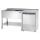 Bartscher Spoeltafel 700,B1600 2 bakken links