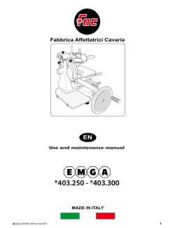 User manual