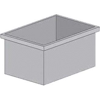 Gamko geisoleerde RVS bak (inbouw), met afvoer (C), X/ACIICE41