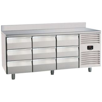 Balc&atilde;o refrigerado Roeder, 9 gavetas, perfil bloco, PLUX3T9A