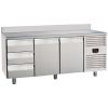 Etabli de refroidissement Roeder - PLUX3T3A - 2 portes, 3 tiroirs - avec profil&eacute; bloc