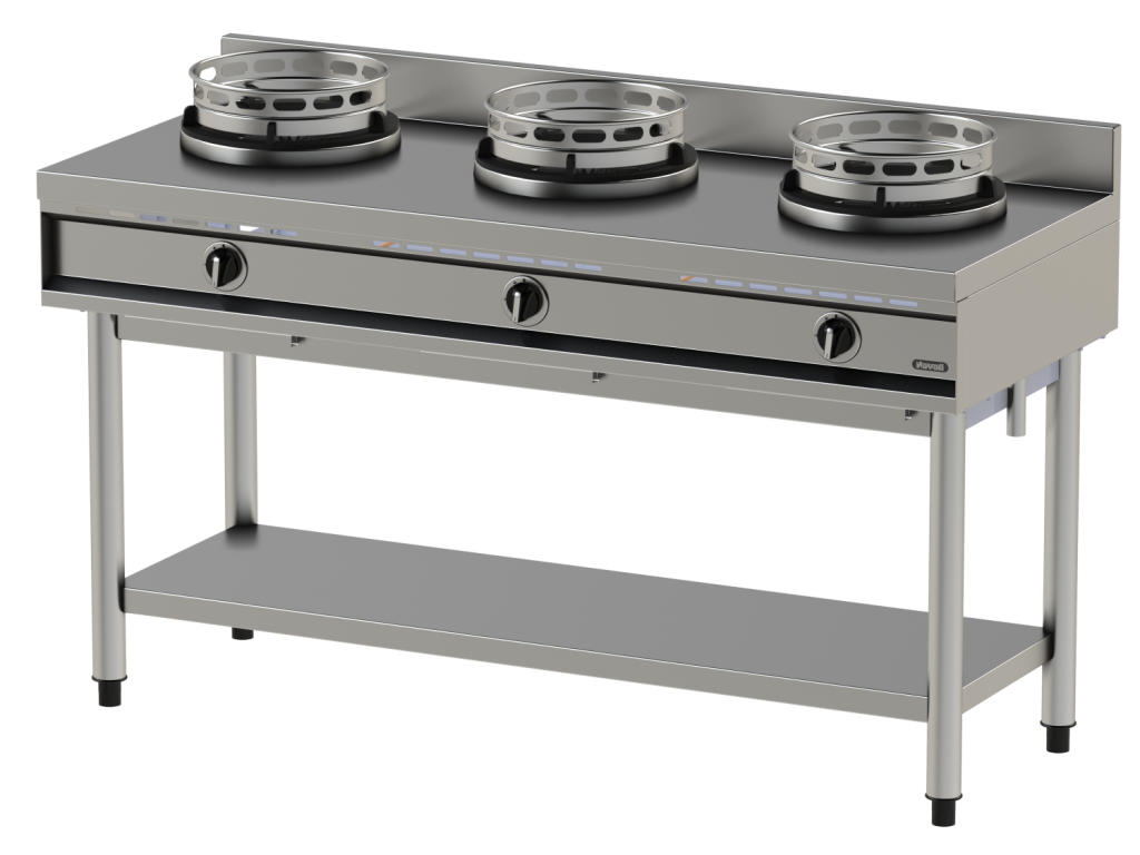 Mesa wok Nayati - NGER 15-60, 3 quemadores wok