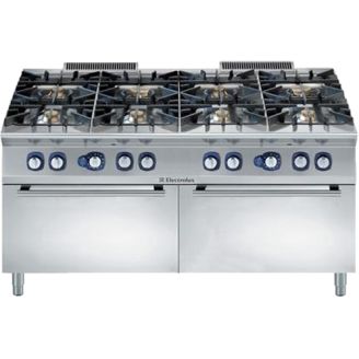 Po&ecirc;le &agrave; gaz Electrolux - 2x four &agrave; gaz - 8 br&ucirc;leurs